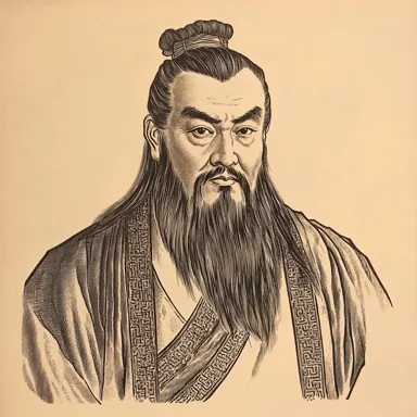 Engraved portrait of Confucius