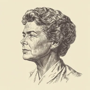 Engraved portrait of Eleanor Roosevelt