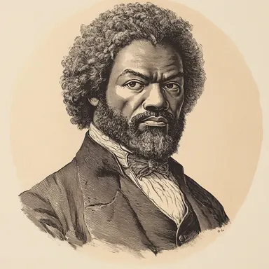 Engraved portrait of Frederick Douglass