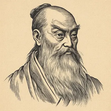 Engraved portrait of Lao Tzu
