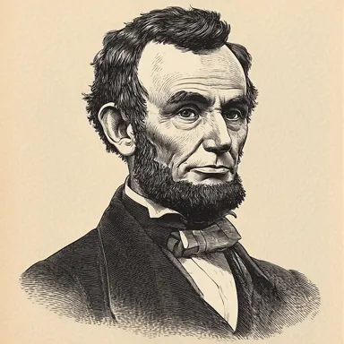 Engraved portrait of Lincoln