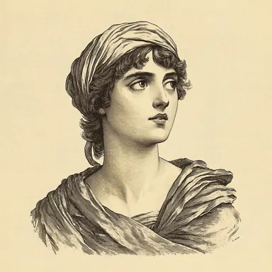 Engraved portrait of Sappho